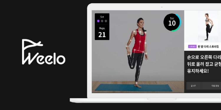 Korean startup Alyce Healthcare's AI-based fitness trainer Weelo.