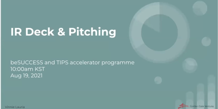 Session 5 at the ‘TIPS Global Pre-accelerator 2021’ held on August 19.