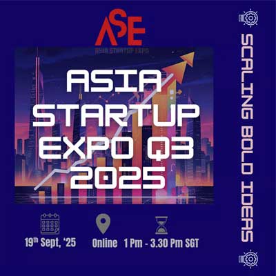 AsiaStartupExpo Q3 2025 goes virtual on September 19, spotlighting AI, SaaS, consumer tech, and sustainability startups to global investors and corporates.
