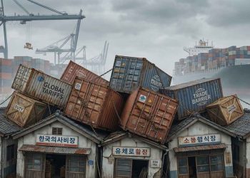 AI illustration of Korea's SME Tariff strain