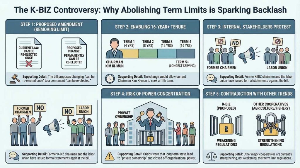 South Korea’s SME ministry warns a KBIZ leadership bill could concentrate power, signaling governance risks in one of the country’s key SME policy institutions.