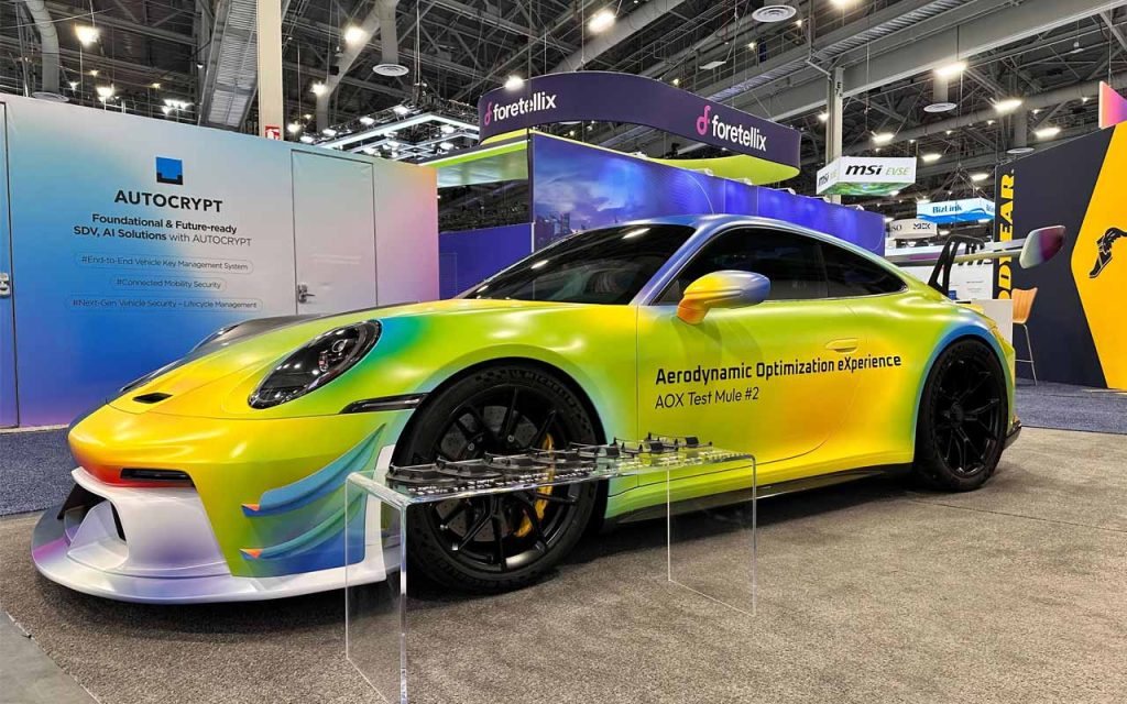 AOX test Vehicle at CES 2026. | ADRO