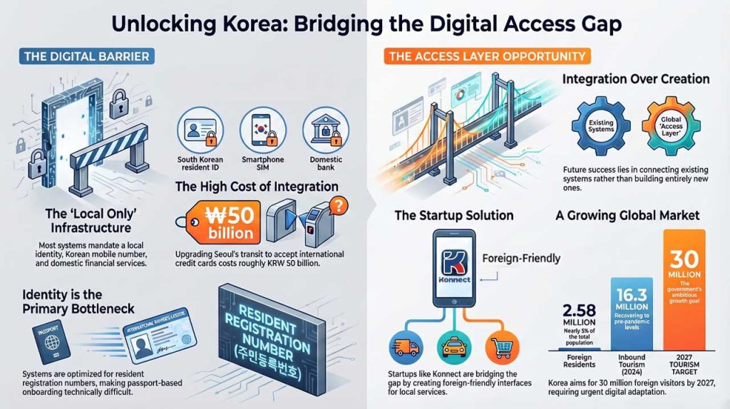 Korea’s digital systems are advanced, but access gaps persist. For startups, the real opportunity lies in bridging identity, payments, and integration barriers.
