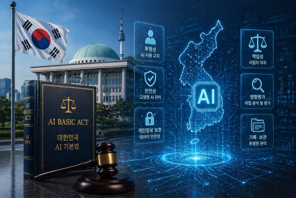 AI illustration of Korea's AI Basic Act