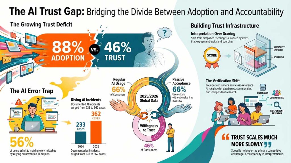 The trust gap in AI. | AI infographic