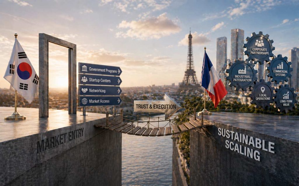 AI illustration of Korea - France Startup Scaling