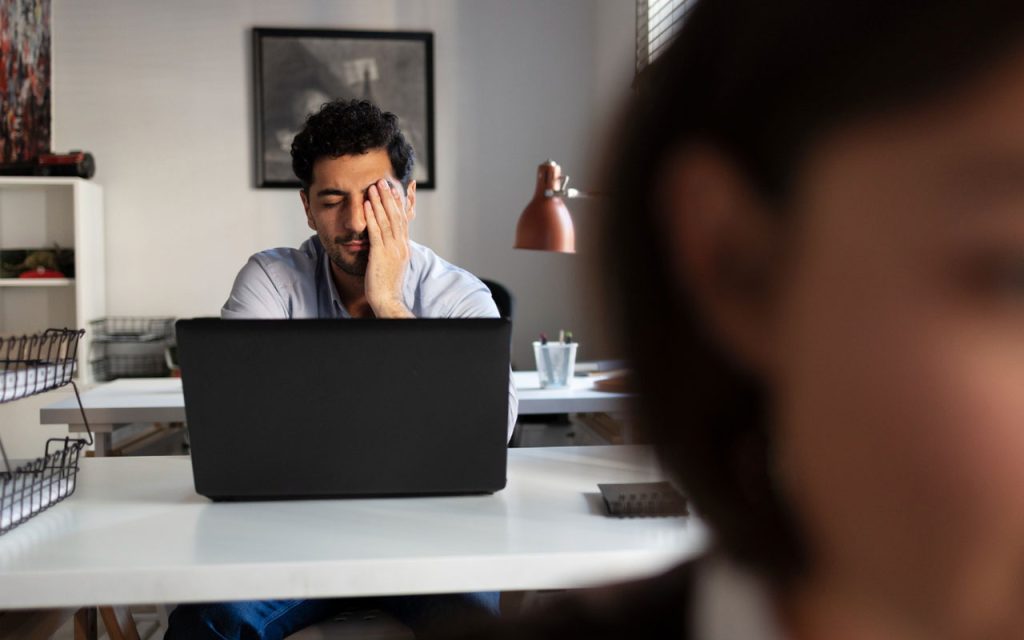 Illustration of frustrated worker. | Freepik