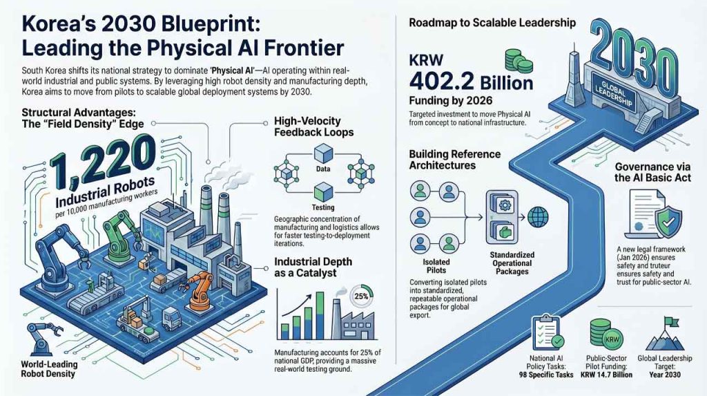 Korea's Physical AI strategy. | AI infographic