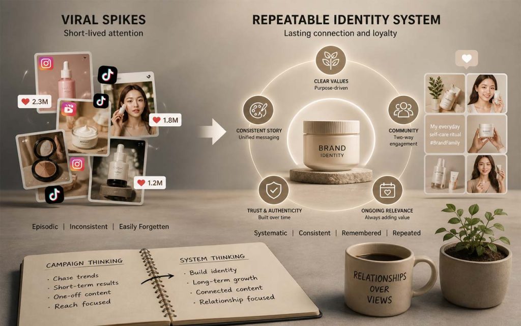 AI illustration of viral spikes to brand identity