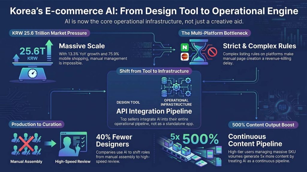 AI e-commerce in Korea. | AI infographic