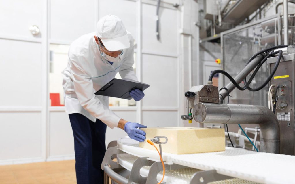 Illustration of food manufacturing process. | Freepik