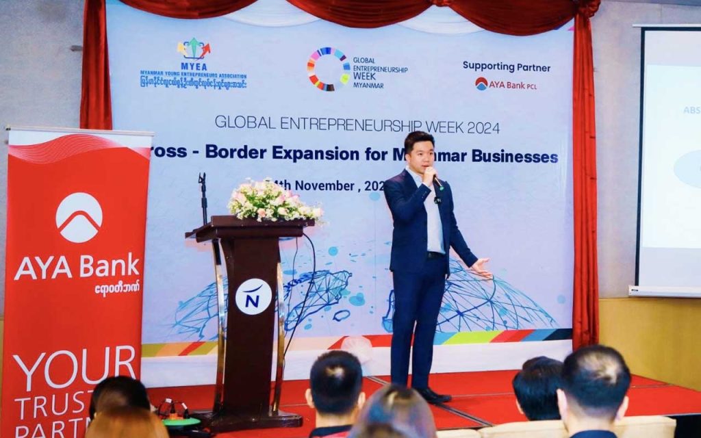 Henry Maw, Founder and Chairman of X Venture Holdings speaking at a Cross-Border Expansion program in Myanmar. | X Venture Holdings