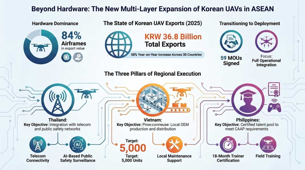 Airbility’s ASEAN moves show Korean UAV expansion now relies on infrastructure, local production, and training—not just exporting drone technology