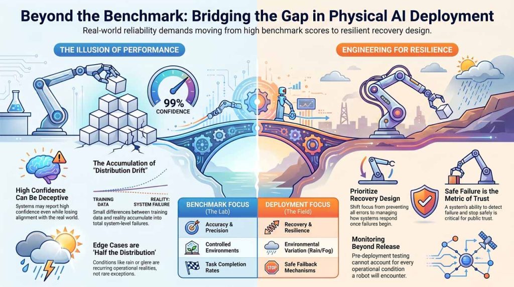 Understanding the gap in physical AI deployment. | AI infographic