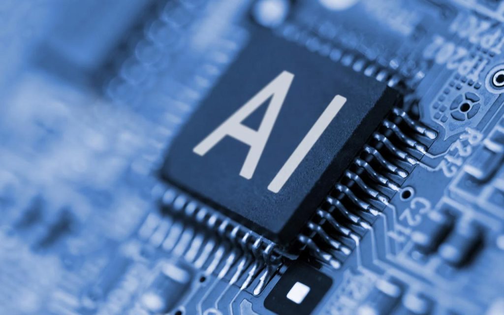 Illustration of AI chip. | Stock Photos