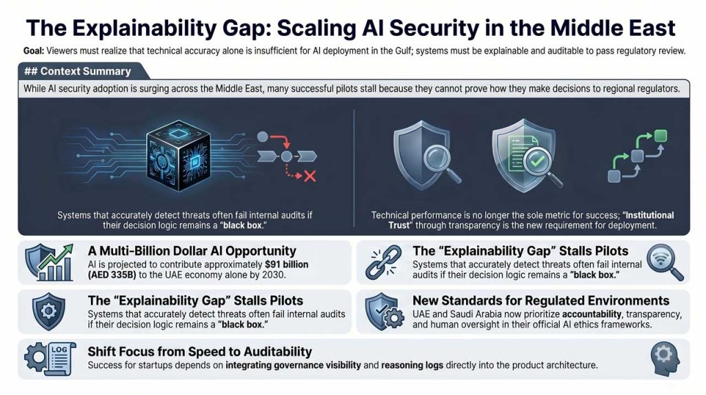 Scaling AI security in the Middle East. | AI infographic
