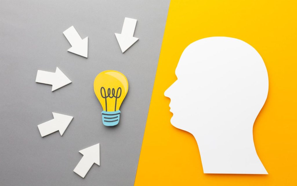 Illustration of turning communication into product. | Stock Photos