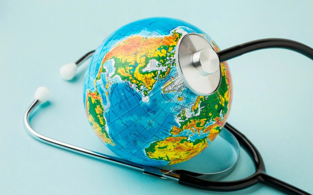 Illustration of global healthcare market. | Stock Photos