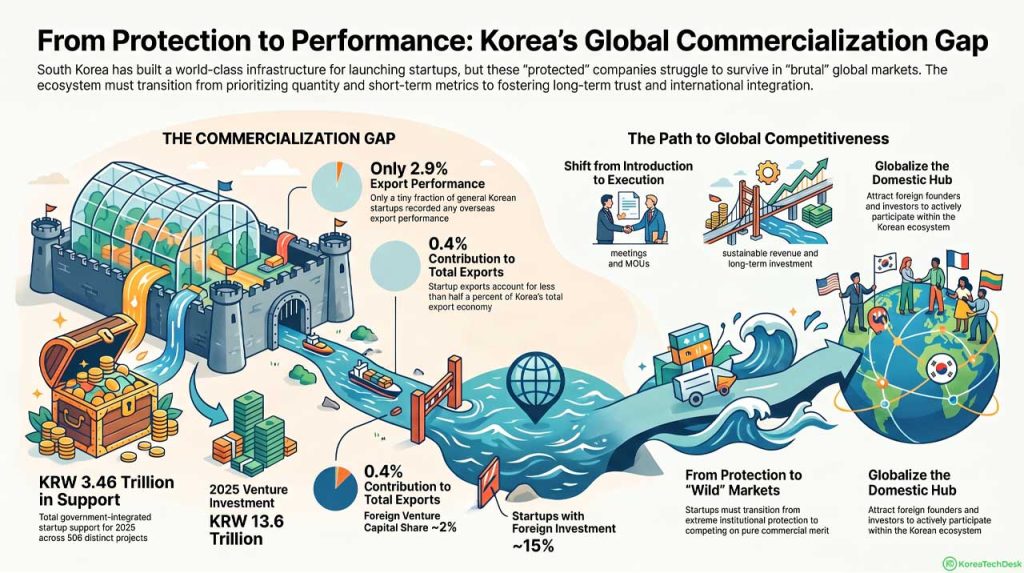 Understanding Korea's commercialization gap. | AI infographic