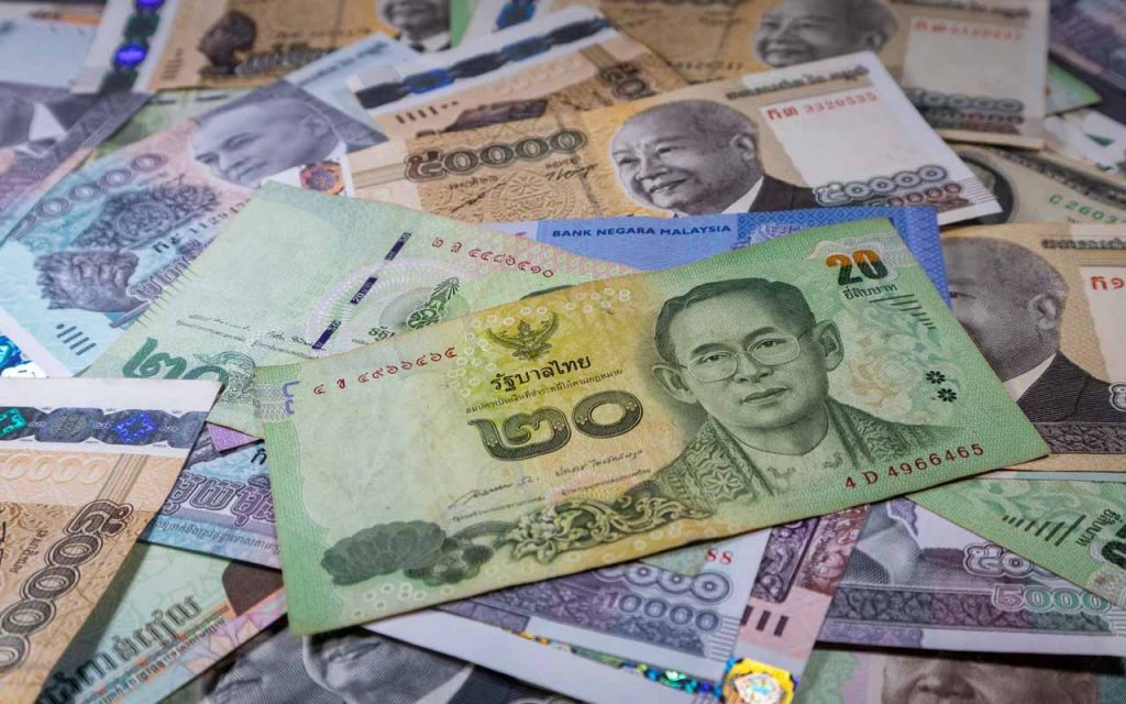 Illustration of ASEAN currencies. | Stock Photos