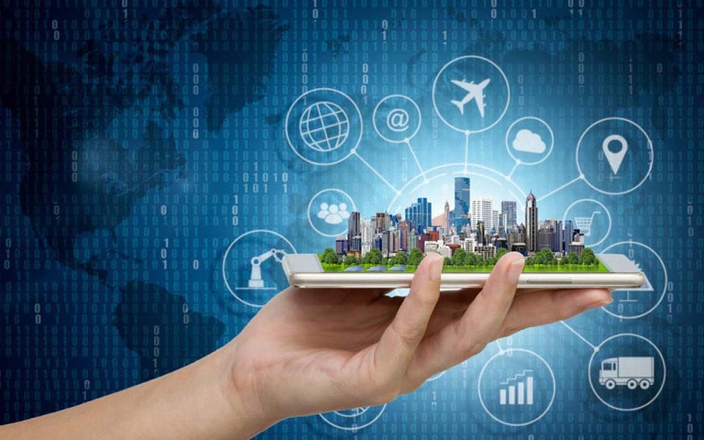 Illustration of smart city demonstration. | Stock Photos