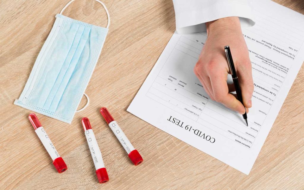 Illustration of COVID-19 test. | Stock Photos