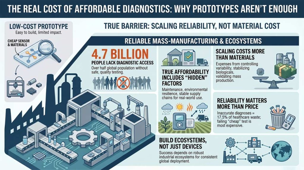 Understanding cost and prototypes in diagnostics. | AI infographic