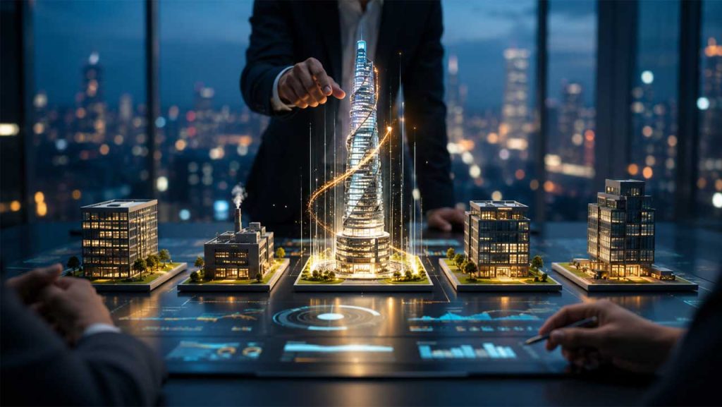 AI illustration of investors and venture capital