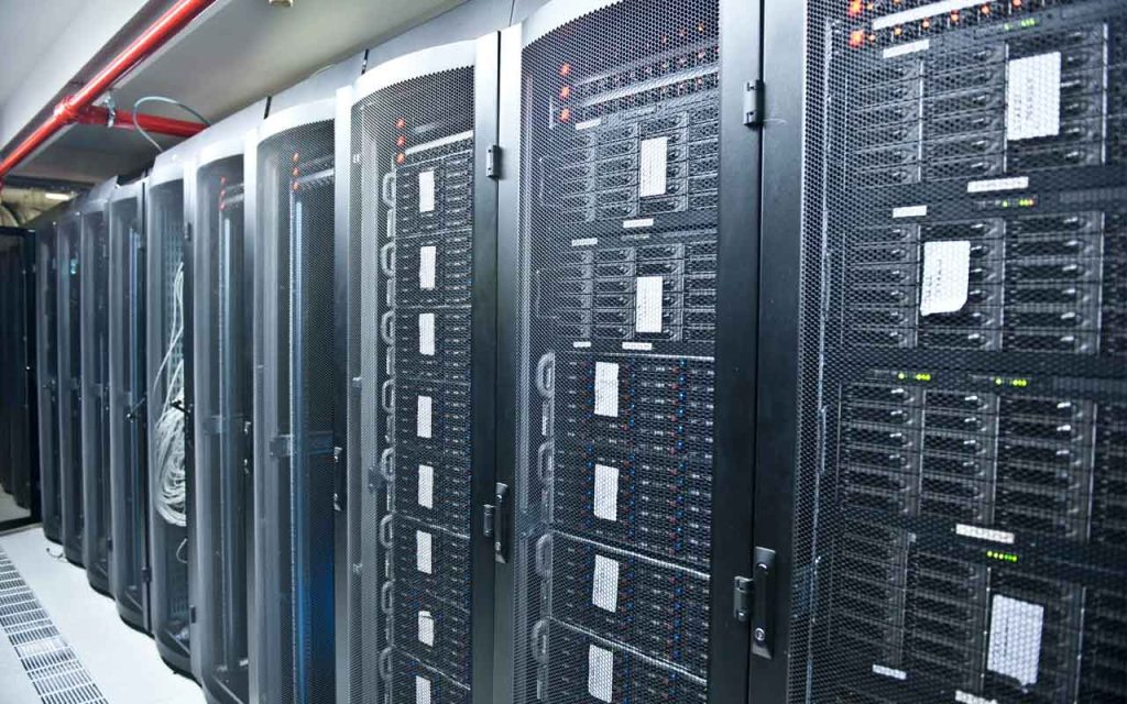 Illustration of a server room. | Stock Photos