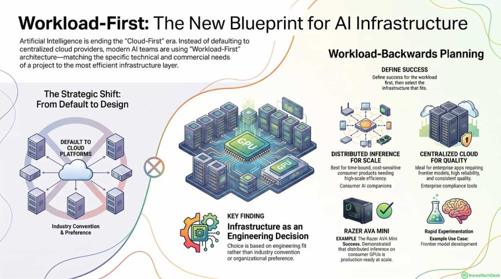 Understanding workload-based AI infrastructure by Razer. | AI infographic