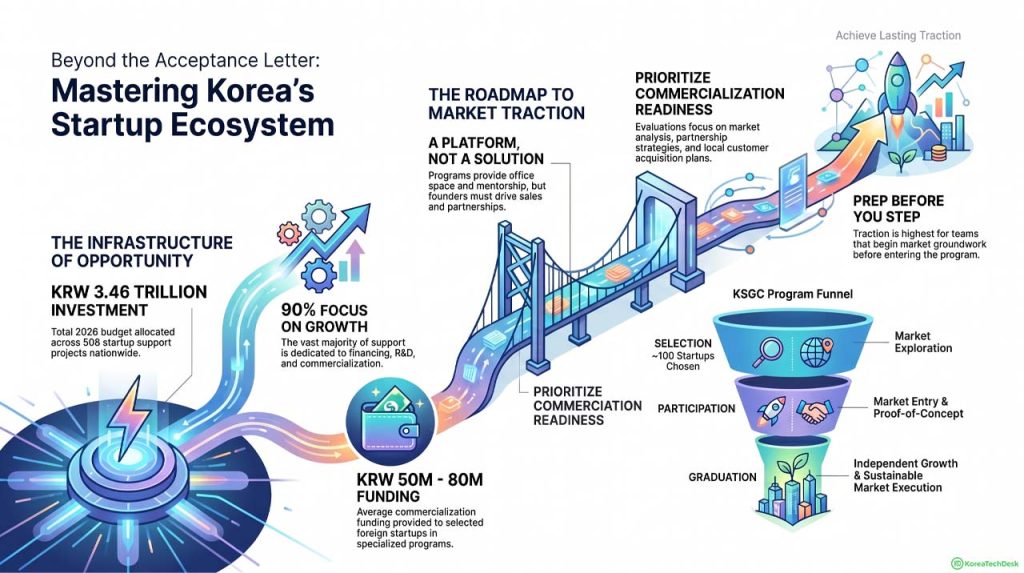 Understanding Korea's startup ecosystem beyond KSGC. | AI infographic
