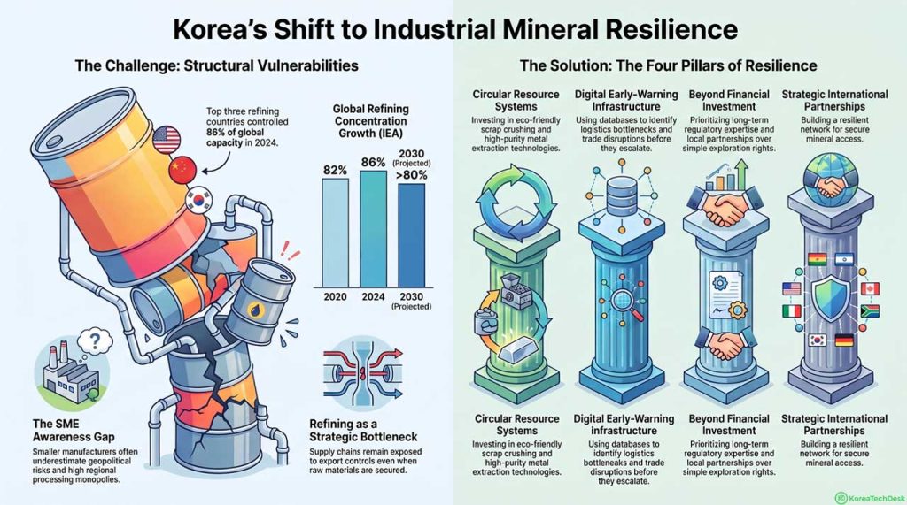 Understanding industrial mineral resilience. | AI infographic