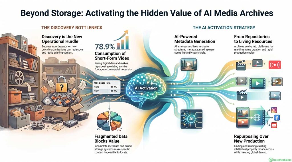 Understanding the hidden value of AI media archives. | AI infographic