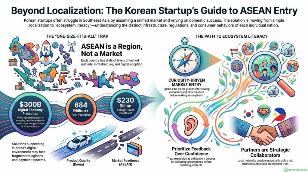 Understanding ASEAN market entry beyond mere localization. | AI infographic