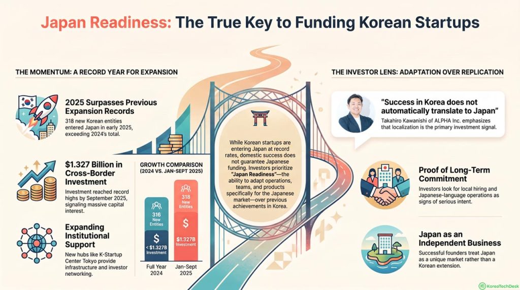 Understanding Japan readiness for Korean startups. | AI infographic
