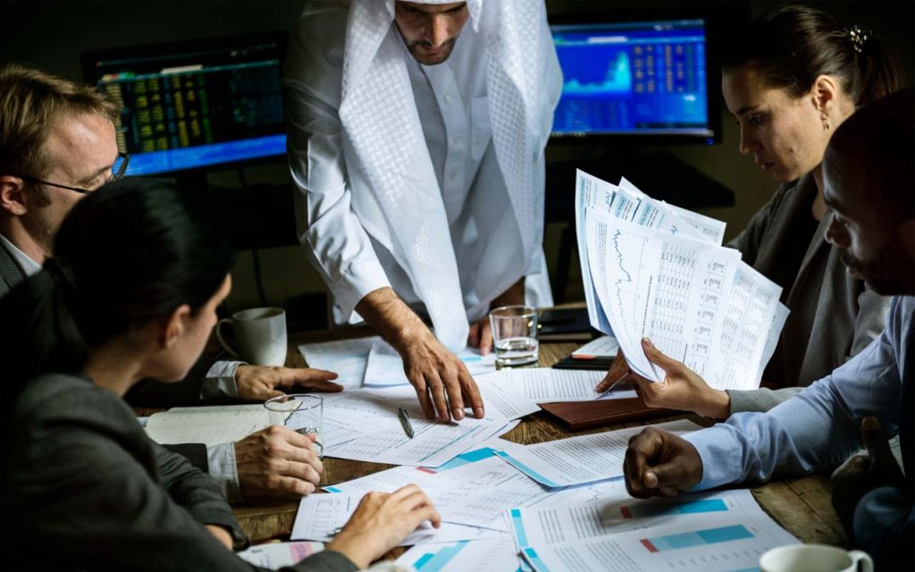 Illustration of business in the Middle East. | Stock Photos