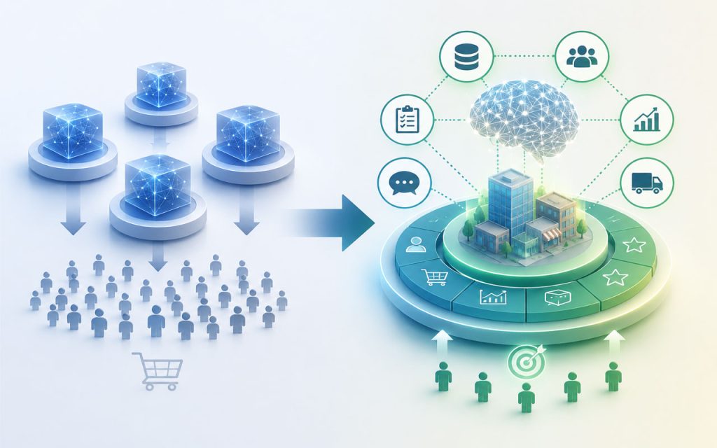 Illustration of vertical AI startup trends. | Stock Photos