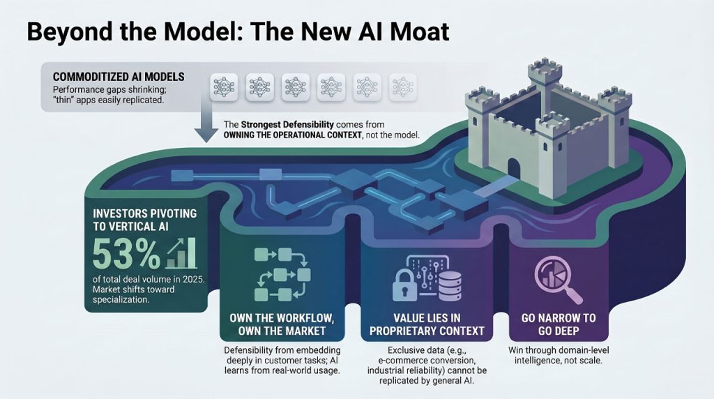 Understanding new vertical AI moat. | AI infographic